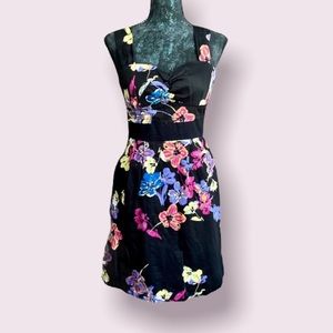 Candies Black Floral Wiggle Dress with Pockets